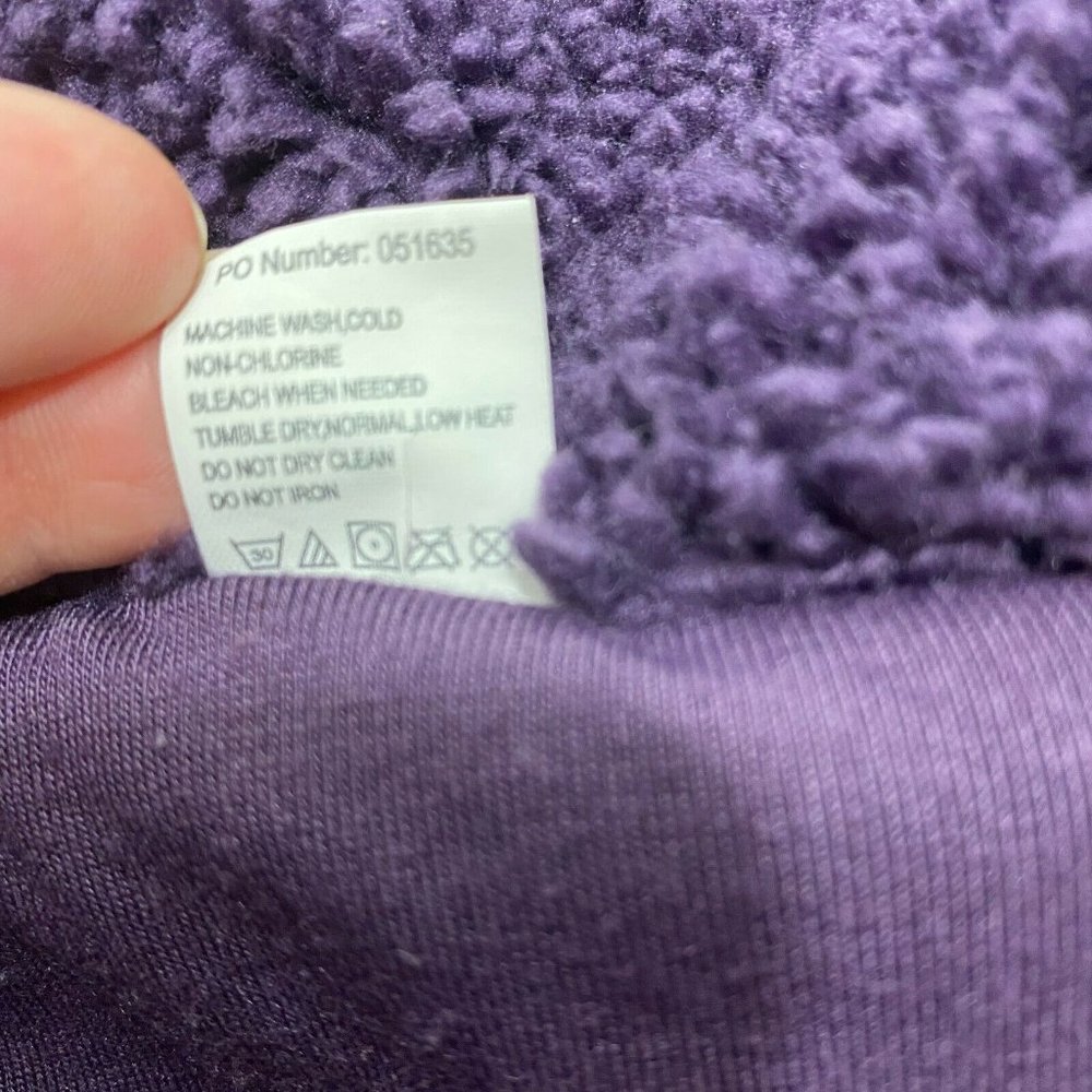 Artisans Vest XXL Purple‎ Plush Fleece Sleeveless High Neck Drawstring - Picture 11 of 11